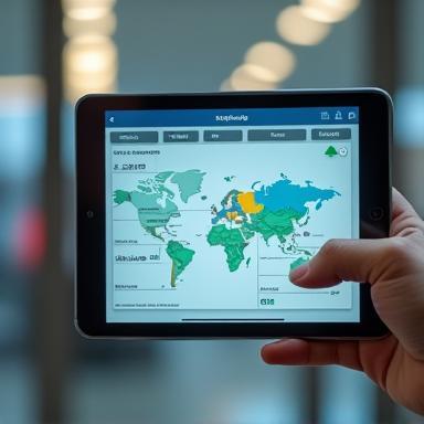 Tablette affichant suivi de colis en direct
